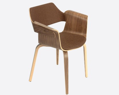 Plydesign FLAGSHIP armchair – modern classic with supportive shell, lumbar comfort, and sustainable FSC-certified plywood structure.