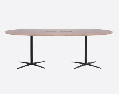 Plydesign's PARTNERSHIP Conference Table: Classic aesthetics, modern functionality, and built-in electrical outlets.